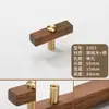 Manijas de Madera de Nogal, Gabinetes de Cajones de Madera Maciza, Puertas de Gabinete de Madera, Manijas de Armario de Madera Natural, Gabinetes de Madera, Minimalista Estilo Japonés