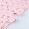 Mono de punto transfronterizo europeo y americano 2026 Ropa de estar por casa Mono casual estampado de cuello en V que se puede usar en el exterior, Pijama de otoño e invierno para mujer