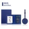 Set de libreta de cuero grueso pu transfronterizo etiqueta de equipaje para traje tarjetero con LOGO funda para libreta de embarque bolsa para libreta