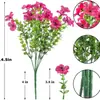 Oportunidade de Produto Primavera e Verão Transfronteiriço Flor Artificial Externa Violeta Flor Artificial Margarida Pequena Folha Grande Cesta Suspensa de Chão