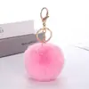 Llavero de Bolita de Piel Sintética de Conejo Rex 8cm Colgante de Bolita de Felpa Accesorio de Ropa Decoración Elemento de Moda: Redondo
