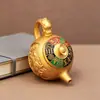 Ano da Serpente Kirin Pote da Fortuna Peça com Alça Giratória Disco de Mahjong Peça com Alça de Descompressão Pingente de Chave de Carro