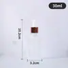 Botellas dispensadoras de esencia cosmética líquida portátiles al por mayor del fabricante, Botellas vacías, Botellas gotero de vidrio ámbar transparente para aceites esenciales
