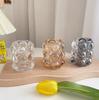 Arte de Uñas Cristal Transparente Soporte para Bolígrafos Escritorio Simple Soporte para Almacenamiento de Lápices de Cejas Estilo ins Barril para Brochas de Maquillaje de Lunares con Cuentas Redondas