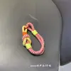 Estilo Coreano Ins Costura em Cor Contrastante Cordão para Celular Pingente para Bolsa de Chaves do Carro Pingente para Capa de Fone de Ouvido