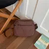 Bolso cruzado minimalista de color sólido, transparente y texturizado para estudiantes universitarias, adecuado para el trabajo, la clase, el transporte diario, salidas diarias, bolso de hombro versátil