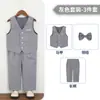 Conjunto de Terno Infantil para Meninos, Para Eventos, Piano, Recitação, Roupas de Performance, Terno Elegante com Colete para Menino, Traje Formal para Pajem