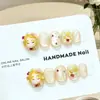Unhas Usáveis Acabadas Feitas à Mão Fofas Estilo Fada de Alta Qualidade Adesivos de Nail Art Unhas Clareadoras de Pele