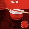 Tigelas descartáveis para celebrações de Ano Novo, tigelas e hashis para banquetes domésticos, tigelas de comida para celebrações de casamento, tigelas plásticas redondas vermelhas espessadas de grau alimentício