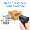 Scanner Bluetooth tipo anel, pistola de escaneamento sem fio portátil, scanner de código de barras Bluetooth 1D, leitor de código de barras de armazém 2D