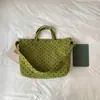 Bolso casual de pana con lunares de gran capacidad, nuevo bolso tote a rayas 2026, bandolera versátil y elegante para mujer