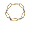 Joyería Transfronteriza Joyería de Mano Lujo Ligero Gama Alta Nicho Mujeres y Hombres Verano Pulsera que No se Desvanece Acero de Titanio Oro Plata Al por Mayor