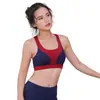 Nuevo sujetador deportivo de yoga y fitness de color contrastante, espalda descubierta, push-up, a prueba de impactos, para correr, venta al por mayor