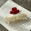 Pinza de Garra Diamante Flor de Ciruelo Ácido Acético Arlan Dulce Alto Sentido Pinza Tiburón para Cabello Trasero Pinza de Cabello Fresca de Moda para Mujeres