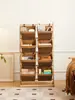 Estantería de Almacenamiento de Madera Maciza Gabinete de Almacenamiento para Snacks Estantería para Almacenamiento de Artículos Varios para Dormitorio Sala de Estar Estantería de Exhibición de Piso de Múltiples Capas