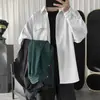 Camisa Rayada Retro Estilo Japonés para Hombre Moda Coreana Camisa Elegante Top Casual Atractivo Popular en Internet Rebelde Guapo Abrigo de Primavera y Otoño de Moda