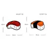 Insignia Estilo Japonés Aleación Esmalte Goteo de Aceite Sushi Portátil Versátil Lindo Decoración de Mochila Accesorio de Cintura Broche