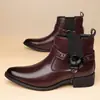 Mais Vendido na Amazon, Botas Martin de Cano Alto Estilo Britânico Plus Size, Botas de Cano Curto Casuais Retrô Cor Sólida - 25714