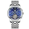 Novo Relógio Mecânico Suíço Masculino Tourbillon Calendário Automático À Prova D'água Multifuncional Esqueleto Luminoso Dominador
