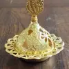 Incensário de Cone Árabe Portátil Liga Metálica Torre de Sândalo Incensário Dubai Estilo Oriente Médio Oco Queimador de Aroma Transfronteiriço