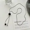 Collar de Tirar con Piedra Ojo de Tigre Dorado para Mujer 2025 Nuevo Melard Accesorios Largos Lujo Ligero Nicho Cadena de Suéter de Gama Alta