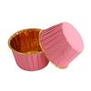Taza de papel desechable especial taza de papel para pastel de aluminio de doble cara taza de rollo dorada taza recubierta soporte para papel de hornear 50 juegos