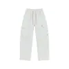 Pantalones casuales para hombre, modernos y versátiles, de corte holgado, estilo americano, tacto de algodón, pierna ancha, con caída, pantalones largos, estilo otoño, pantalones deportivos, pantalones de pierna recta