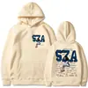 Tamanho Europeu Transfronteiriço Tendência Novo Rapper Sza Estampado Moletom com Capuz Masculino