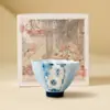 Taza de Té Jazmín Azul Tinta Borracha, Juego de Té Cerámico Personal, Gama Alta, para Uso Individual, Utensilios de Té, Artículos para el Hogar, Exquisita Taza de Té