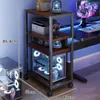 Soporte para Host de Computadora, Base para Gabinete de Escritorio de Sala de Juegos, Soporte Móvil, Estante de Almacenamiento y Organización de Pie