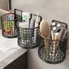 Tubo de armazenamento de pentes, prateleira de banheiro, suporte de parede para escova de dentes e pasta de dente, uma ferramenta prática para guardar pentes, sem necessidade de furar