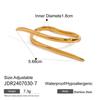 Jingqiao Anillo de Apertura Irregular de Acero Inoxidable Estilo Europeo y Americano Diseño Simple Anillo de Acero de Titanio Joyería Transfronteriza