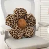 Cojín de felpa con estampado de leopardo transfronterizo y lazo minimalista Blue Rain, respaldo de asiento, soporte lumbar y almohada de cabecera lindos y creativos