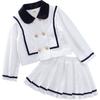 Traje para niños 2024 otoño nuevo popular en línea estilo coreano estilo académico falda conjunto de dos piezas