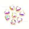 Venta al por mayor de diamantes de imitación de 8-12 mm con forma de corazón en forma de corazón, adhesivos para zapatos, bolsos, manicura, joyas de diamantes.