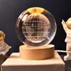 Bola de Cristal Luminosa Tallada en 3D Internamente Transfronteriza Luz Cálida Luz Nocturna Adornos de Decoración Navideña para Amigos Regalos de Navidad