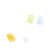 Fruta fofa cor misturada urso boneca resina meia pílula patch diy hand-made brinco gancho de cabelo fazendo material