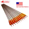 Acessórios para Arco e Flecha flecha de carbono grão de madeira flecha de carbono puro 5 polegadas pena natural real flecha de carbono beleza caça arco composto tradicional suporte de flecha universal para arco e flecha
