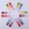 Lentejuelas para uñas doradas de alto brillo en caja de 6 cuadrículas populares transfronterizas, maquillaje de ojos colorido súper llamativo, accesorios para uñas con brillo