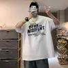 Camiseta Masculina de Manga Curta Verão 2026 Nova Marca Americana Tendência Ins Tendência Solta e Versátil Gola Redonda Casual Roupas Masculinas