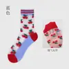 Calcetines de Seda de Cristal para Mujer de Verano, Ligeros y Transpirables, Calcetines de Seda de Cristal con Rayas Florales, Calcetines de Tubo Medio con Suela de Algodón, Venta al por Mayor Personalizada
