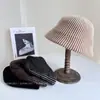 Sombrero de Cubo Rayado Texturizado de Alta Gama para Mujer, Sombrero de Pescador de Mezcla de Lana para Otoño e Invierno, Sombrero de Punto de Moda, Sombrero Cloche Versátil