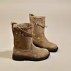 Botas Vaqueras Occidentales Huecas Estilo Coreano para Mujer 2026 Nuevas Botines Cortos de Tacón Grueso Retro Frescos de Moda Súper Calientes Otoño/Invierno