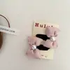 Nuevo par de horquillas para el pelo de lazo grueso de cuentas mercerizadas, diadema, pinza lateral para bebé, cuerda para el pelo
