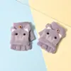 Guantes de dedo medio para niños otoño e invierno niños medio dedo cálidos lindos estudiantes de primaria escritura guantes de punto de doble propósito al por mayor
