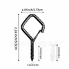 M4 gancho de diamante nuevo transfronterizo gancho de castaña de agua tornillo gancho Q cuadrado de 2.2 pulgadas anti-resorte