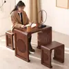 Nova Mesa de Estudos Nacionais Chineses Mesa Antiga de Madeira Maciça Mesa de Aluno para Aula de Treinamento Mesa para Cerimônia do Chá Caligrafia e Pintura