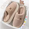 Pantuflas de algodón para otoño e invierno, engrosadas, populares para uso en interiores en casa, antideslizantes, cálidas, cómodas, pantuflas de maternidad para mujer