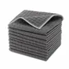 Venta Directa de Fábrica Paño de Limpieza de Microfibra con Textura de Waffle, Absorbente y Quitamanchas, Paño Multifuncional para Limpieza de Cocina y Barra de Bar