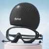 Gorro de Natación para Mujeres con Cabello Largo, Circunferencia de Cabeza Grande, Alto Valor Estético, Impermeable de Silicona, No Aprieta, Gorro de Natación Profesional para Hombres Adultos con Protección para los Oídos